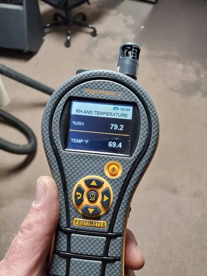 Moisture meter humidity assessment for Fire & Smoke Damage Restoration in Wakefield